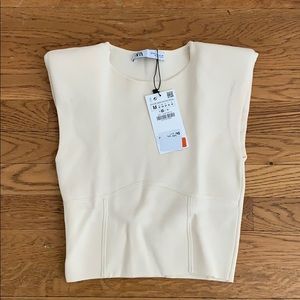 Zara Shoulder Pad Knit Top 2002